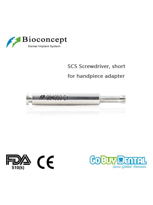 ITI Straumann Compatible Implant SCS Screwdriver , short, for handpiece adapter