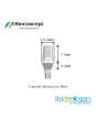 Bioconcept Hexagon mini transfer abutment φ4.5mm, gingival height 4mm, height 7mm