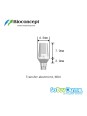 Bioconcept Hexagon mini transfer abutment φ4.5mm, gingival height 2mm, height 7mm(331520)
