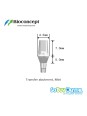 Bioconcept Hexagon mini transfer abutment φ4.5mm, gingival height 5mm, height 7mm