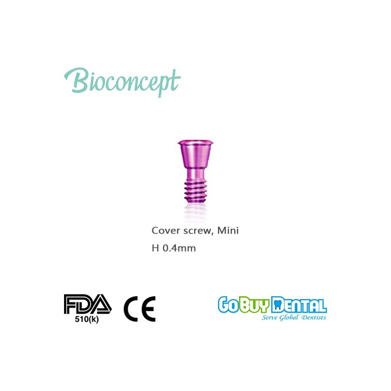 Bioconcept Hex Taperd Bone Level Mini Cover Screw, Height 0.4mm(321010)