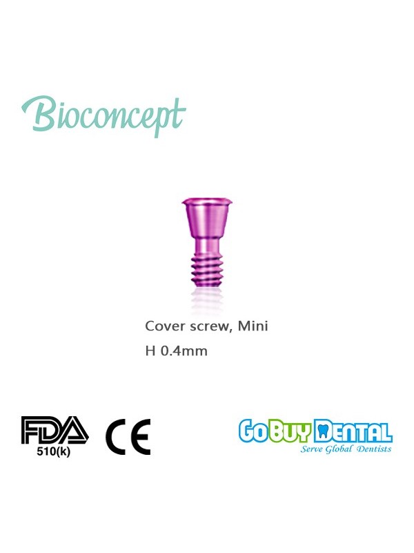 Bioconcept Hex Taperd Bone Level Mini Cover Screw, Height 0.4mm(321010)