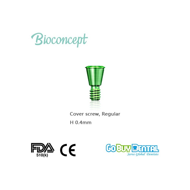 Bioconcept Hex Taperd Bone Level Regular Cover Screw, Height 0.4mm(322010)