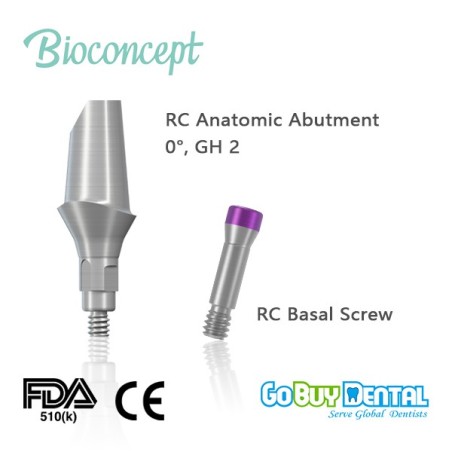 Straumann compatible RC Anatomic Abutment,15°, Gingiva Height2.0mm