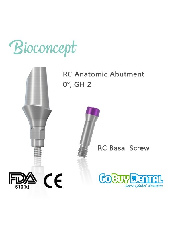 Straumann compatible RC Anatomic Abutment,15°, Gingiva Height2.0mm
