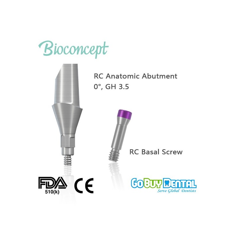 RC Anatomic Abutment, 0°, GH 3.5