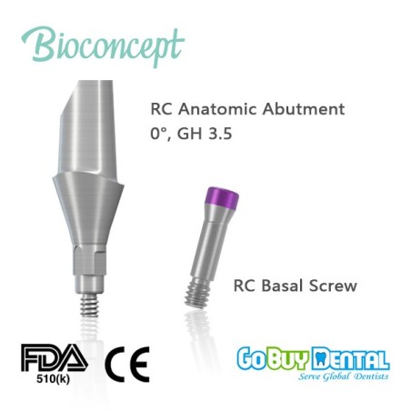 RC Anatomic Abutment, 0°, GH 3.5