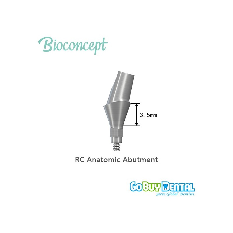Straumann Compatible Bone level RC Anatomic abutment, 15° Gingiva height 3.5.mm