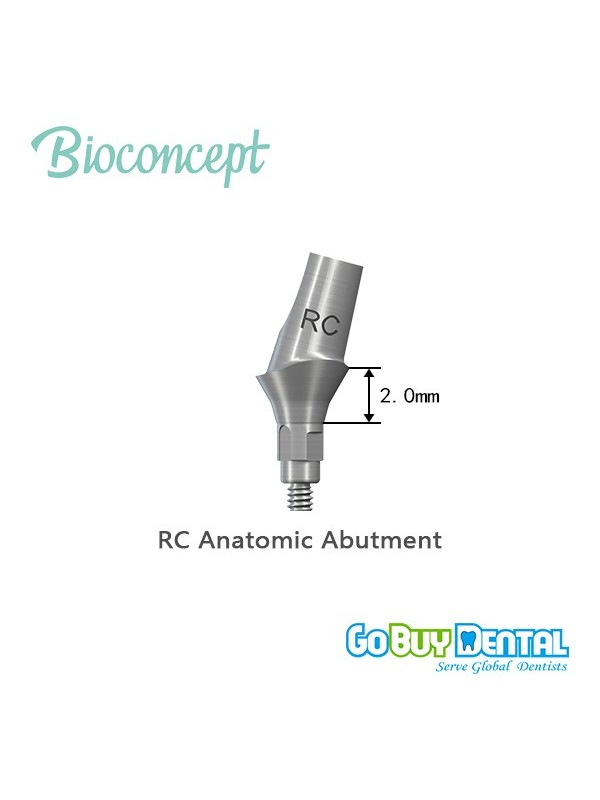 Straumann compatible RC Anatomic Abutment,15°, Gingival Height2.0mm
