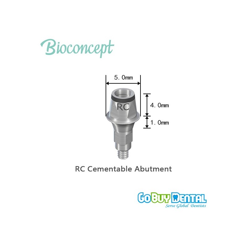 RC Cementable abutment, Ø 5.0mm, Gingiva height 3mm, Abutment Height 5.5mm