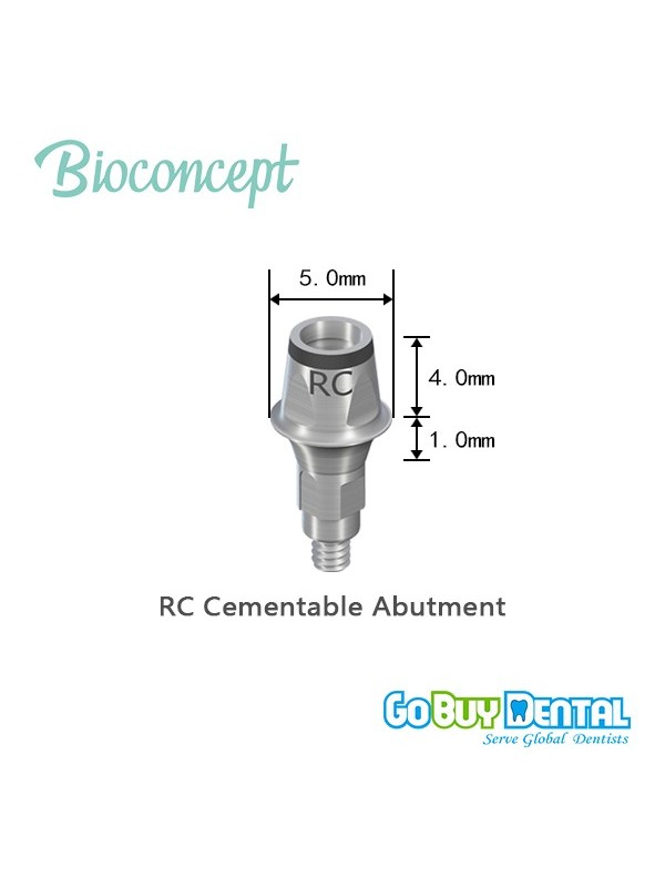 RC Cementable abutment, Ø 5.0mm, Gingiva height 3mm, Abutment Height 5.5mm