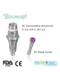 Straumann compatible Bioconcept RC Cementable Abutment D 5.0, GH 2, AH 5.5