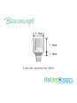 Bioconcept Hex mini transfer abutment φ4.5mm, gingival height 1mm, height 7mm(331510)