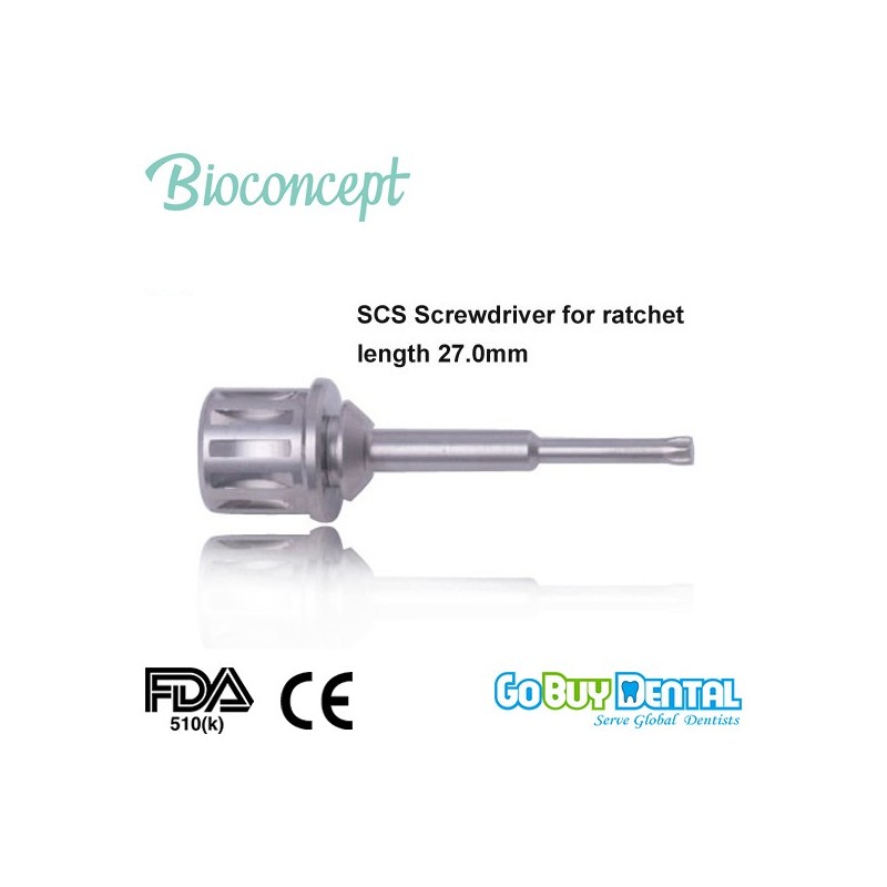 ITI Straumann Compatible Implant SCS Screwdriver for ratchet, long