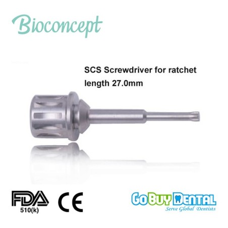 ITI Straumann Compatible Implant SCS Screwdriver for ratchet, long