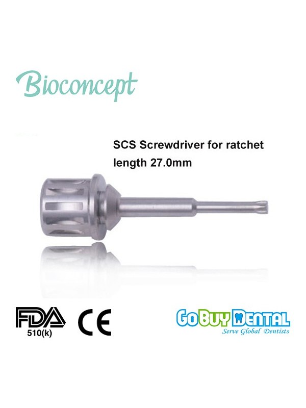 ITI Straumann Compatible Implant SCS Screwdriver for ratchet, long