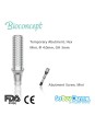 Bioconcept Hex mini temporary abutment φ4.0mm, gingival height 3mm, height 10mm