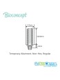 Bioconcept Non-Hex regular temporary abutment φ4.5mm, gingival height 1mm, height 10mm