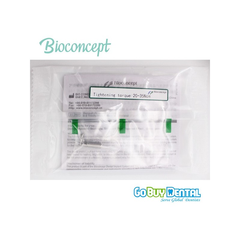 Bioconcept Non-Hex regular temporary abutment φ4.5mm, gingival height 1mm, height 10mm