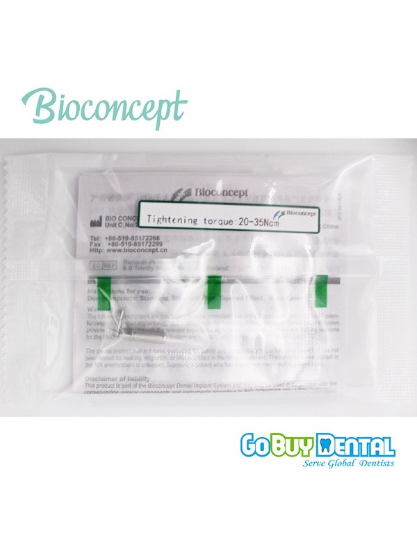 Bioconcept Non-Hex regular temporary abutment φ4.5mm, gingival height 1mm, height 10mm