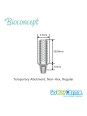 Bioconcept Non-Hex regular temporary abutment φ4.5mm, gingival height 3mm, height 10mm