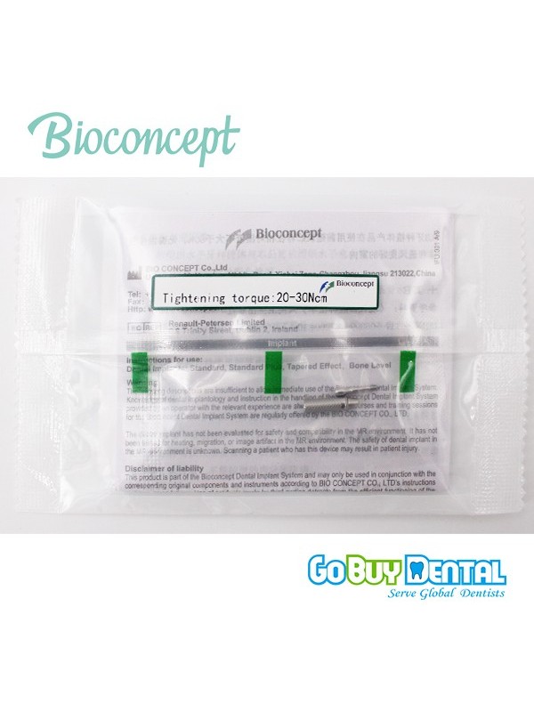 Bioconcept Non-Hex mini temporary abutment φ4.0mm, gingival height 1mm, height 10mm