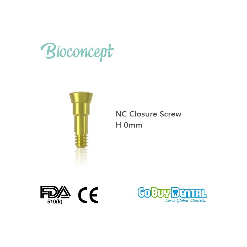 Straumann compatible NC Closure Screw, Height 0(121010)
