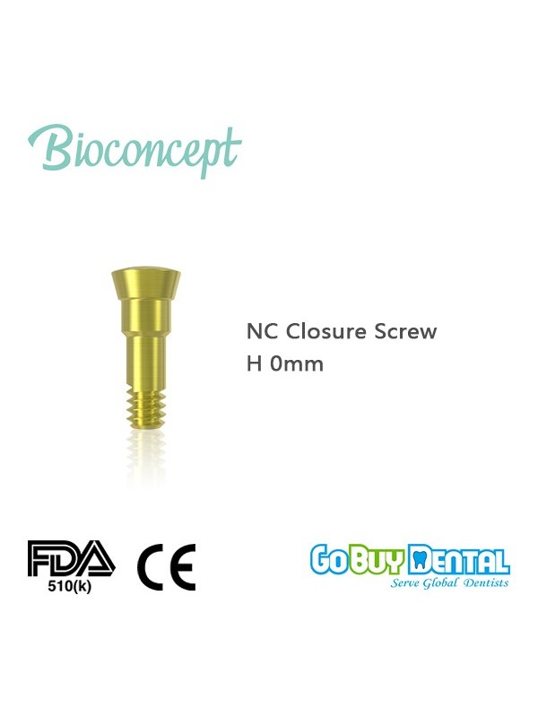 Straumann compatible NC Closure Screw, Height 0(121010)