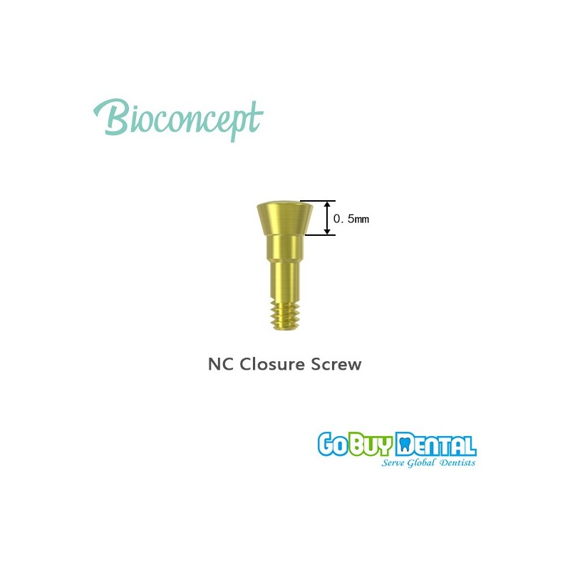 Straumann compatible Bone Level Implants NC Closure Screw, height 0.5mm