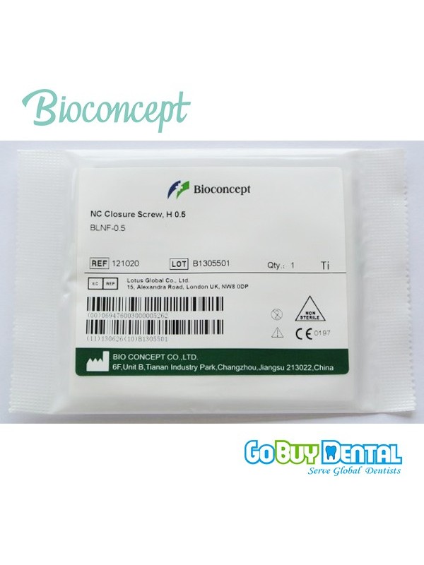 Straumann compatible Bone Level Implants NC Closure Screw, height 0.5mm