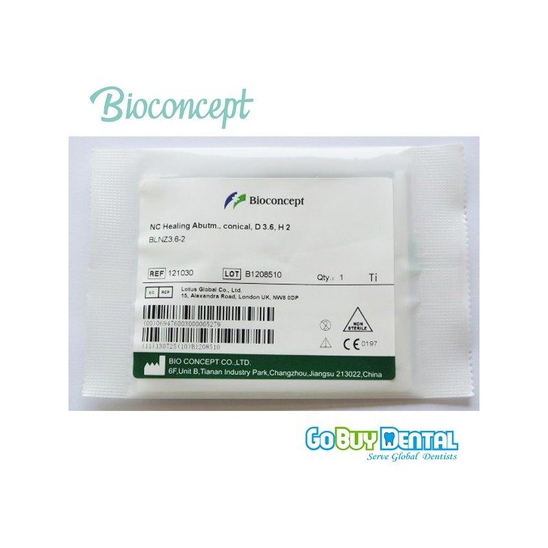 Straumann compatible NC Healing Abutment., conical, Diameter 3.6, Height 2