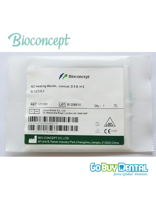 Straumann compatible NC Healing Abutment., conical, Diameter 3.6, Height 2