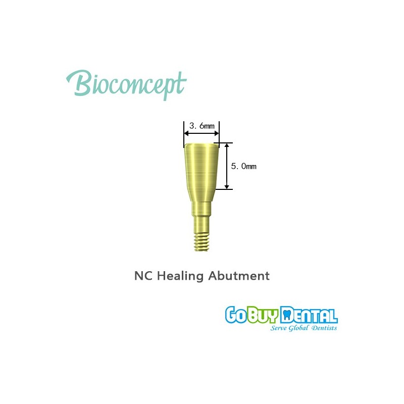 Straumann compatible NC Healing Abutment, conical, Diameter 3.6, Height 5.0