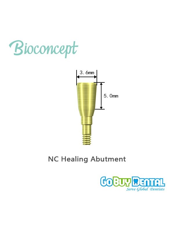 Straumann compatible NC Healing Abutment, conical, Diameter 3.6, Height 5.0