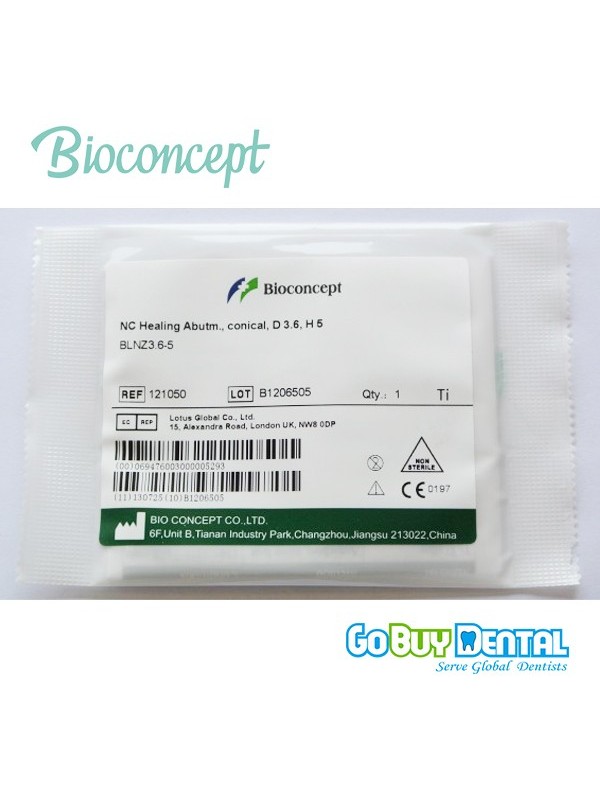 Straumann compatible NC Healing Abutment, conical, Diameter 3.6, Height 5.0