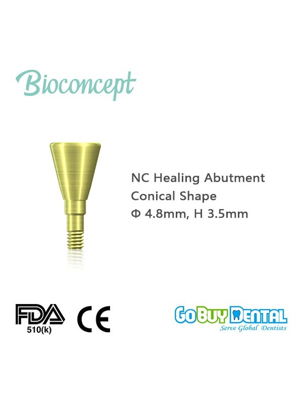 Straumann compatible NC Healing Abutment, conical, Diameter 4.8, Height 3.5