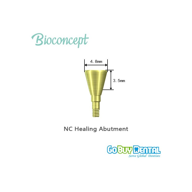 Straumann compatible NC Healing Abutment, conical, Diameter 4.8, Height 3.5