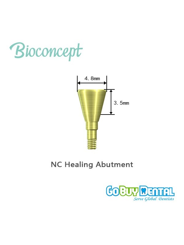 Straumann compatible NC Healing Abutment, conical, Diameter 4.8, Height 3.5