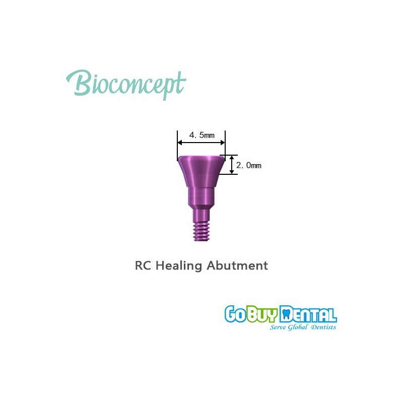Straumann Bone Level Compatible RC Healing Abutment., conical, Diameter 4.5, Height 2