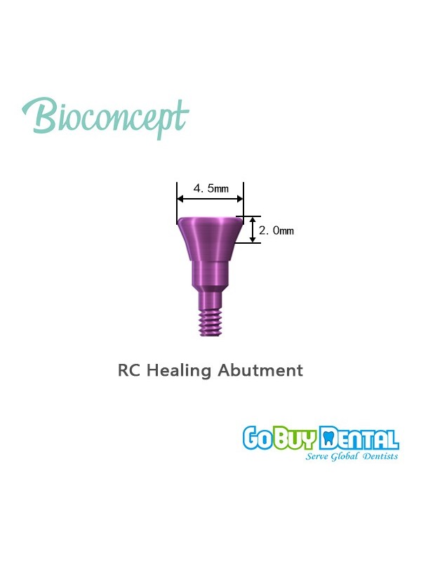 Straumann Bone Level Compatible RC Healing Abutment., conical, Diameter 4.5, Height 2