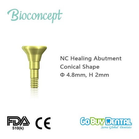 NC Healing Abutment., conical, Diameter 4.8, Height  2.0  